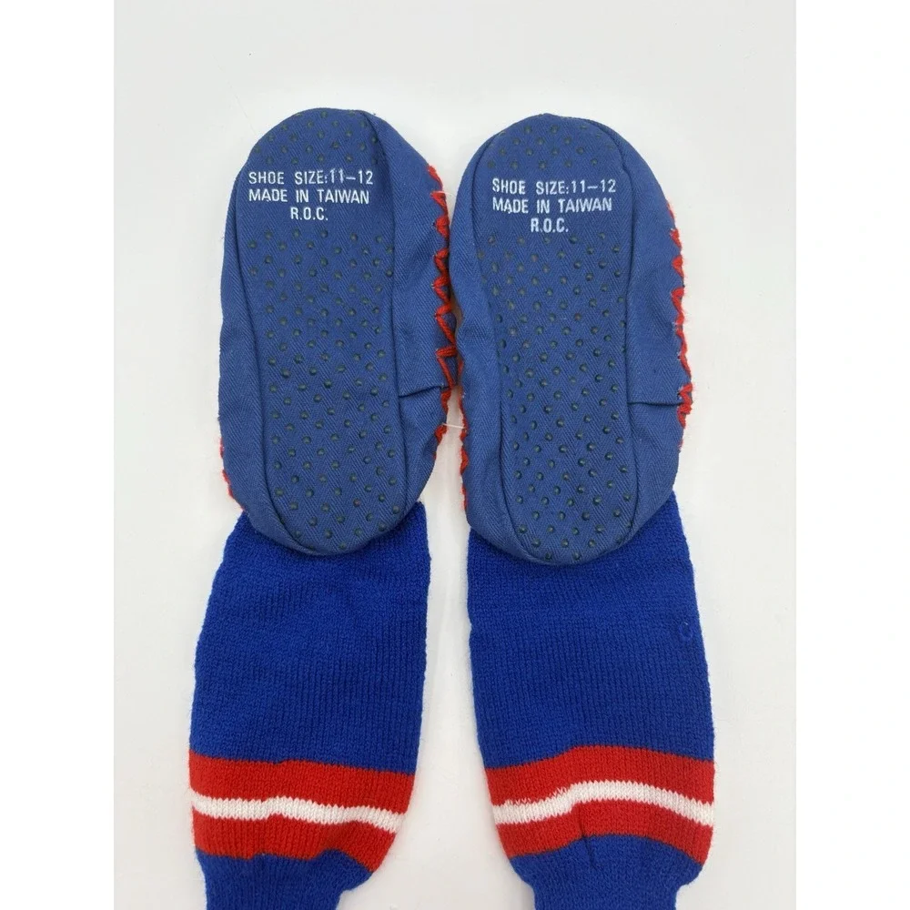 Vintage Clown‎ Slipper Socks Size 11–12 Taiwan R.O.C. Gripper Sole Knit Circus